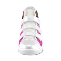 Shakura,”I Love My Crown” Velcro High Top Canvas Sneakers - UrbanToons Inc.