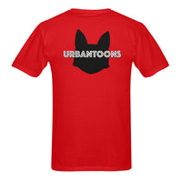 Urbantoons Toon Nation Red Sunny Men's T-shirt (USA Size) (Model T02) - UrbanToons Inc.