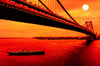 Benjamin Franklin Bridge: Red Dawn Poster 18″×24″