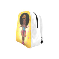 Shakura Kids M White School Backpack (Model 1601)(Medium) - UrbanToons Inc.
