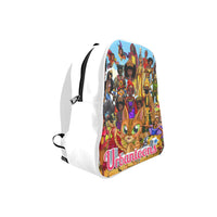 Toon Nation Kids White Med School Backpack (Model 1601)(Medium) - UrbanToons Inc.