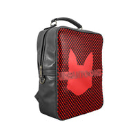 Urbantoons Vegan Leather Red Drip Square Backpack (Model 1618) - UrbanToons Inc.