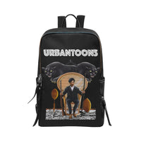 Black Panther Huey P Newton Unisex Slim Backpack (Model 1664) - UrbanToons Inc.
