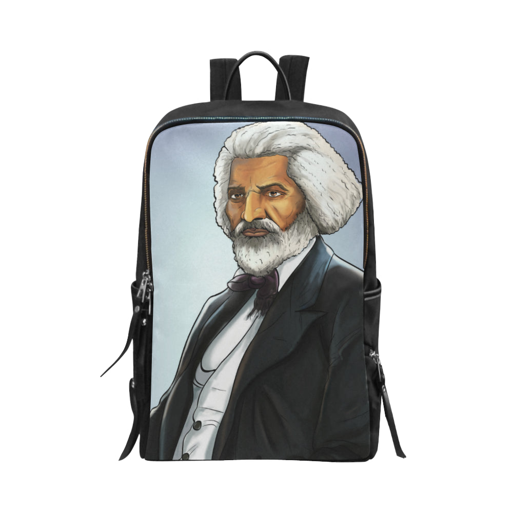 Fredrick Douglass Unisex Slim Backpack (Model 1664) - UrbanToons Inc.