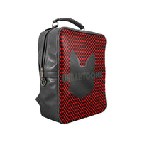 Urbantoons Vegan Leather Black Square Backpack (Model 1618) - UrbanToons Inc.