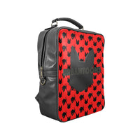 Urbantoons Black & Toons Vegan Leather Back Pack Square Backpack (Model 1618) - UrbanToons Inc.