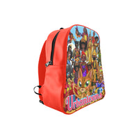 Urbantoons Toon Nation kids Red Med School Backpack (Model 1601)(Medium) - UrbanToons Inc.
