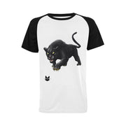Black Panther Logo Men's Raglan T-shirt Big Size (USA Size) (Model T11) - UrbanToons Inc.