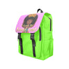 Urbantoons I Love My Natural Crown Neo Green Pink Casual Shoulders Backpack (Model 1623) - UrbanToons Inc.