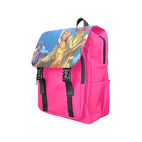 Urbantoons Cinderella Book Bag Pink Casual Shoulders Backpack (Model 1623) - UrbanToons Inc.