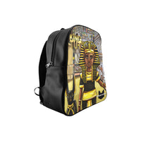 Urbantoons King Tut Medium Black School Backpack (Model 1601)(Medium) - UrbanToons Inc.