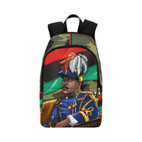 Marcus Garvey Army Green BookBag Fabric Backpack for Adult (Model 1659) - UrbanToons Inc.