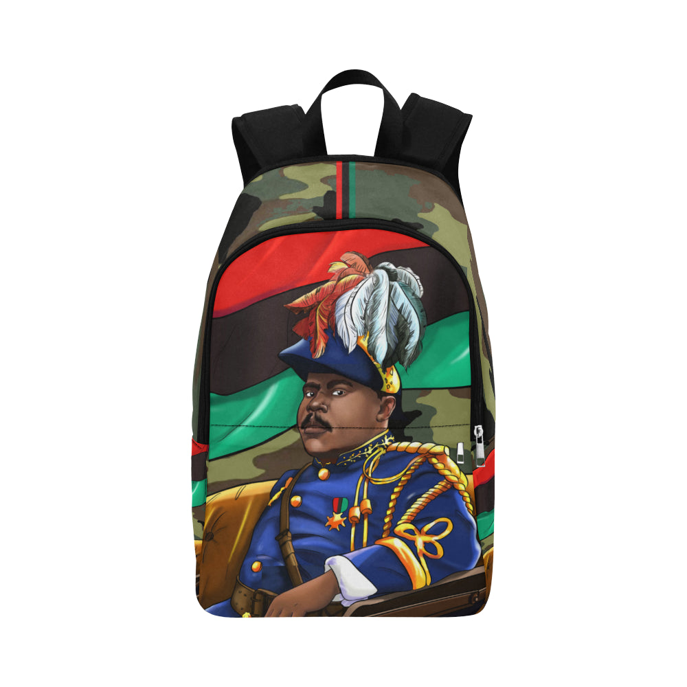 Marcus Garvey Army Green BookBag Fabric Backpack for Adult (Model 1659) - UrbanToons Inc.