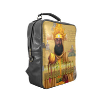 Mansa Musa Vegan Leather Square Backpack (Model 1618) - UrbanToons Inc.