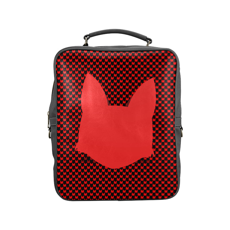 Urbantoons Vegan Leather Bag Square Backpack (Model 1618) - UrbanToons Inc.