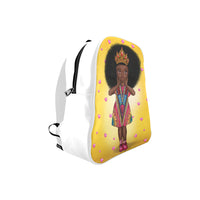 Shakura Kids M White School Backpack (Model 1601)(Medium) - UrbanToons Inc.