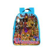 Toon Nation Kids Blue Medieum School Backpack (Model 1601)(Medium) - UrbanToons Inc.