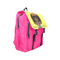 Urbantoons I Love My Natural Crown Book Bags Pink Casual Shoulders Backpack (Model 1623) - UrbanToons Inc.
