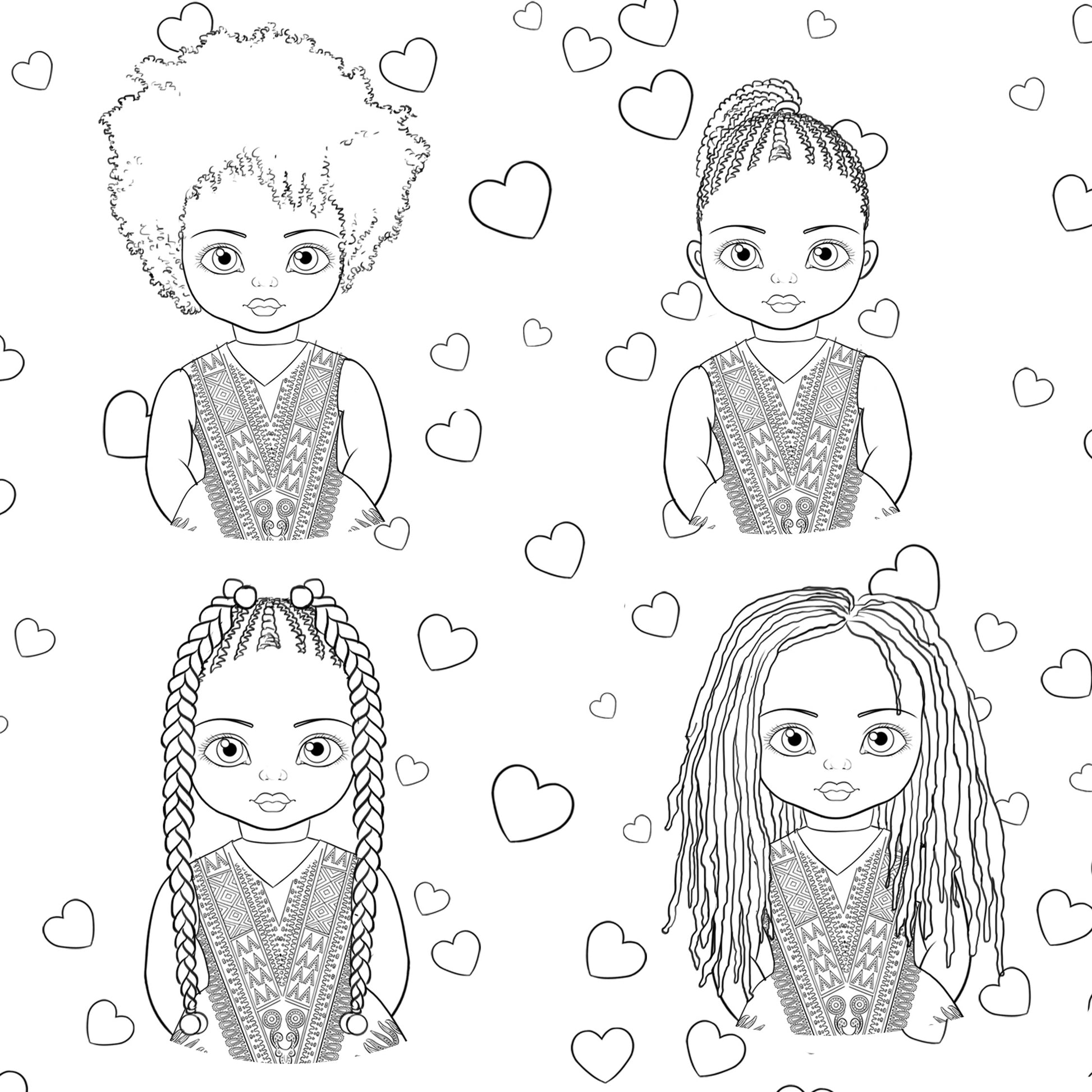 Urbantoons, "I Love My Natural Crown." COLORING BOOK - UrbanToons Inc.