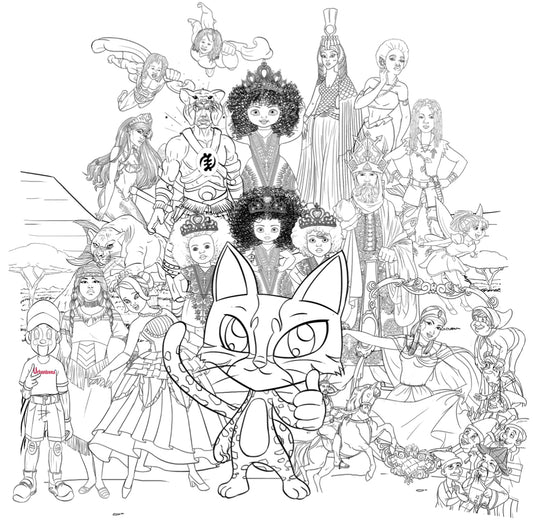 Downloadable Coloring Illustration