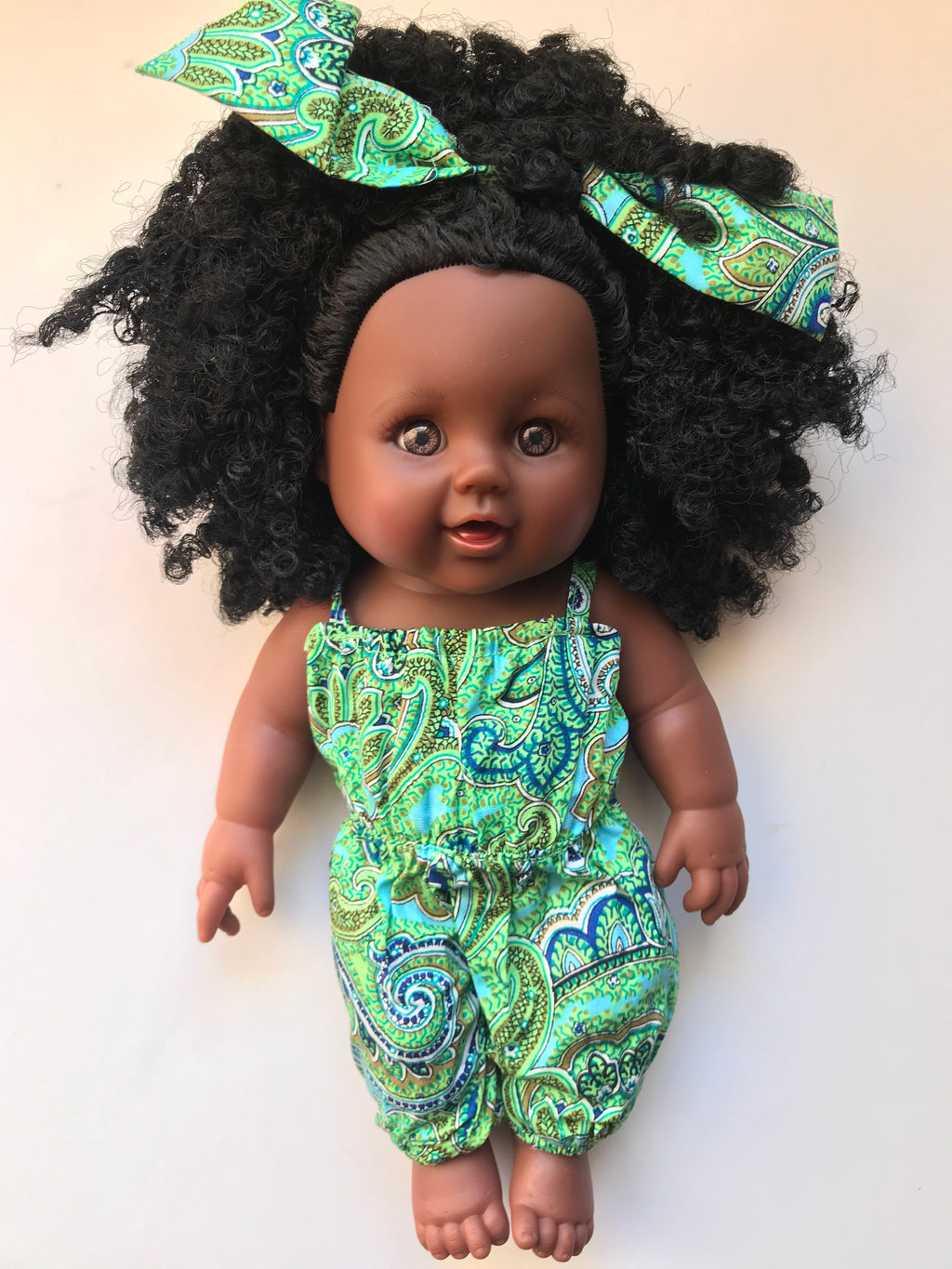Baby Imani Green Onesie - UrbanToons Inc.