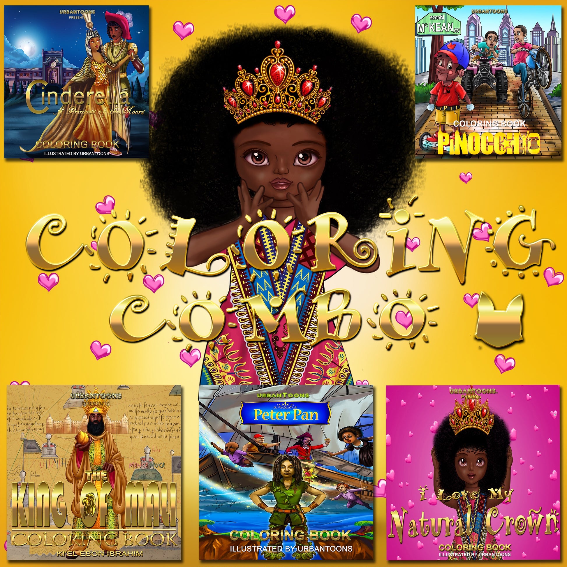 Urbantoons 5 Coloring Book Bundle. - UrbanToons Inc.