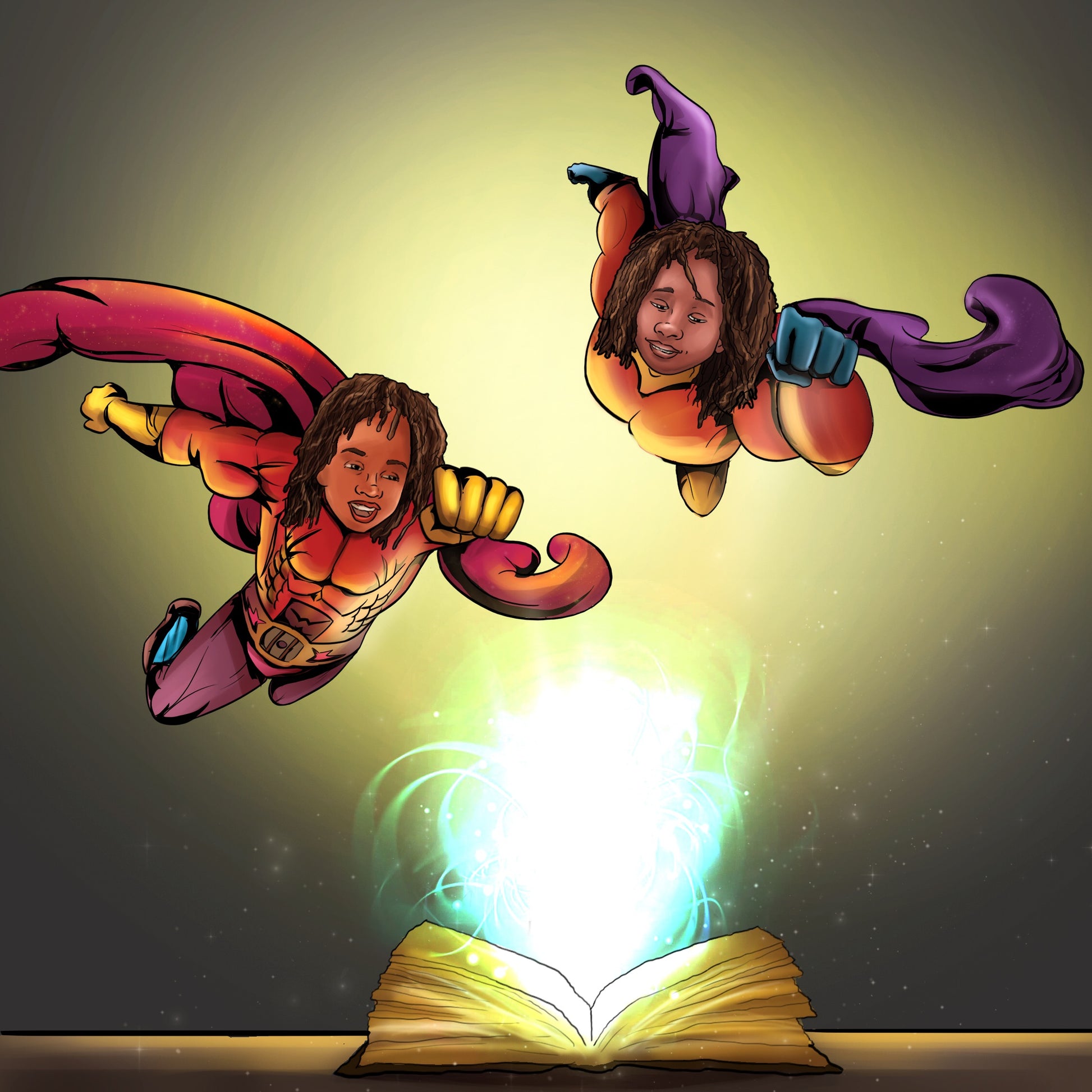 Jahloni and Jahbril Book Bundle bonus Daddy Does My Hair - UrbanToons Inc.