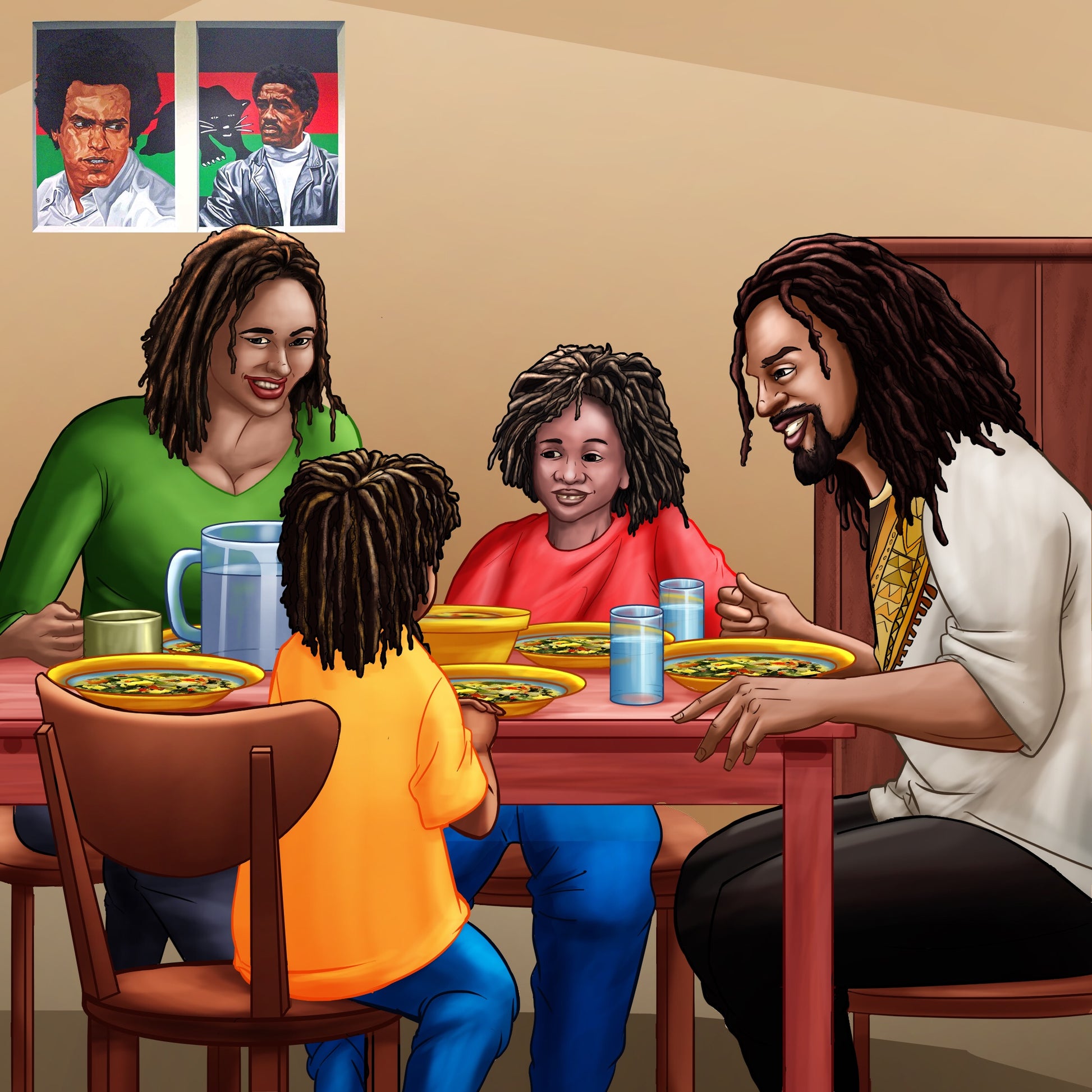 Jahloni and Jahbril Book Bundle bonus Daddy Does My Hair - UrbanToons Inc.