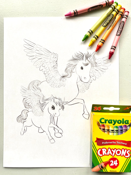 Unicorns (Download, Print and Color)