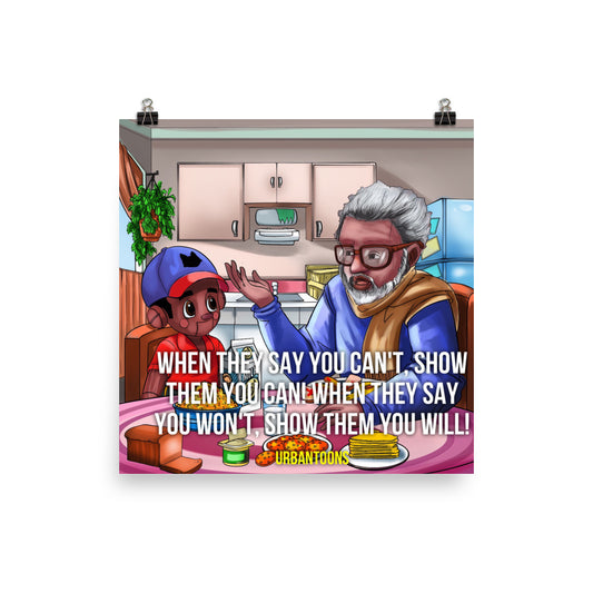 Urbantoons Pinocchio: You can! 14 x 14 Poster - UrbanToons Inc.